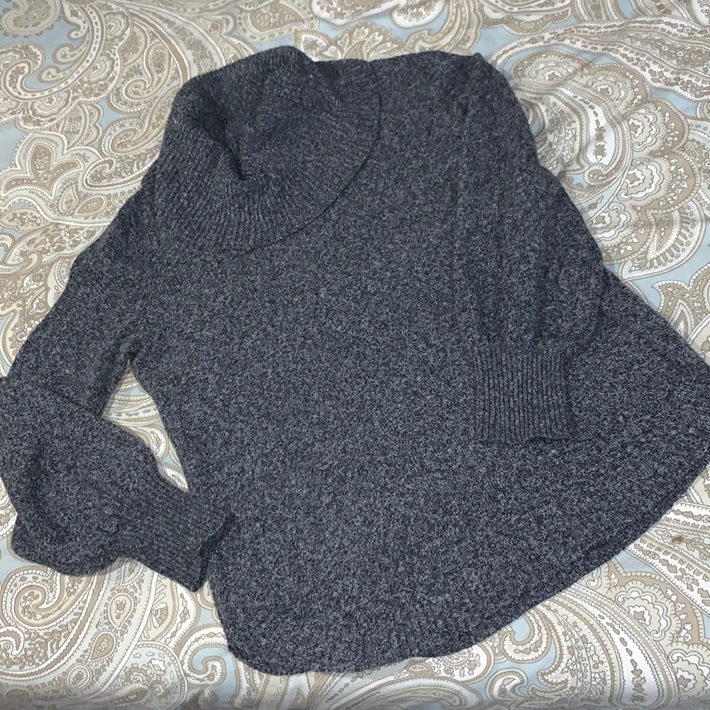 Gray Cowl Neck pullover Sweater